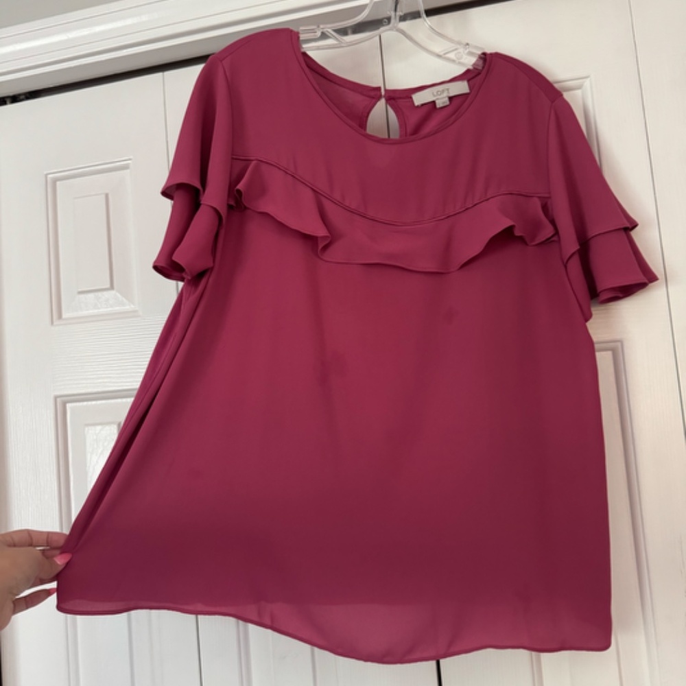 Loft - Ruffle Blouse - Picture 3 of 3